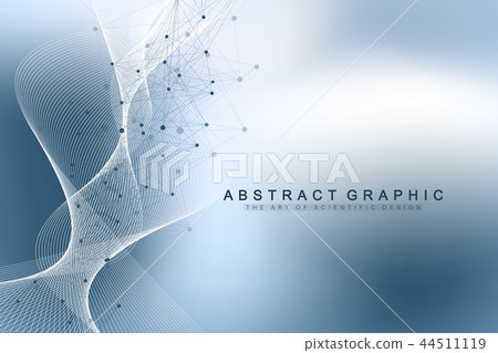 Scientific vector illustration genetic engineering and gene manipulation concept. DNA helix, DNA 44511119