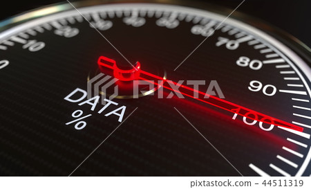 Data meter or indicator. 3D rendering Data meter or indicator. 3D rendering 44511319