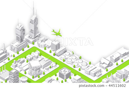 Town isometric white 2 Town isometric white 2 44511602