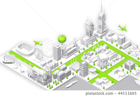 Town isometric white _ 5 44511605