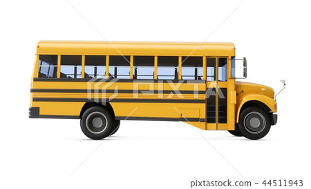 3D Rendering School Bus isolated on a white 3D Rendering School Bus isolated on a white 44511943