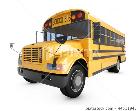 3D Rendering School Bus isolated on a white 3D Rendering School Bus isolated on a white 44511945
