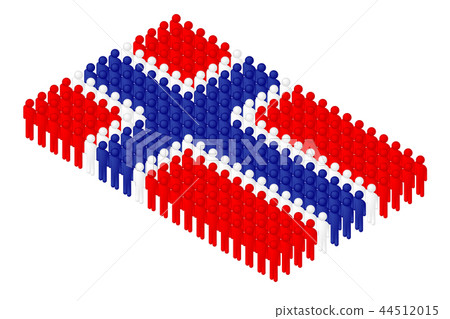 3D Isometric man icon pictogram in row, Norway 3D Isometric man icon pictogram in row, Norway 44512015