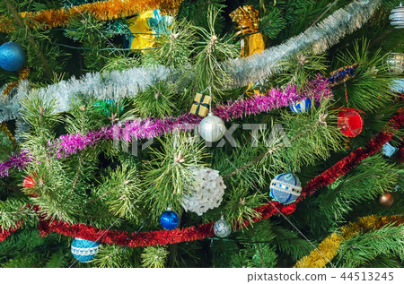 Fragment of a New Year tree 44513245