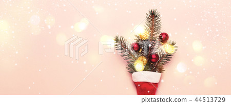 Christmas shining lights bokeh background Christmas shining lights bokeh background 44513729