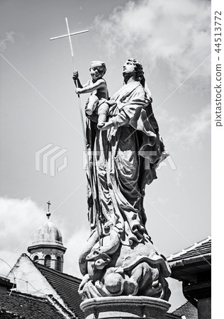 Religious statue, Sopron, Hungary, colorless 44513772