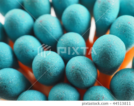 Light blue matchstick up (overhead shot) 44513811