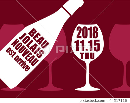 18 Beaujolais Nouveau Stock Illustration