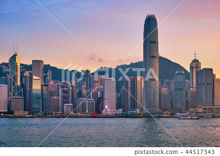 Junk boat in Hong Kong Victoria Harbour Junk boat in Hong Kong Victoria Harbour 44517343
