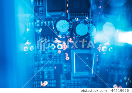 pcb electronic components capacitor resistors 44519636