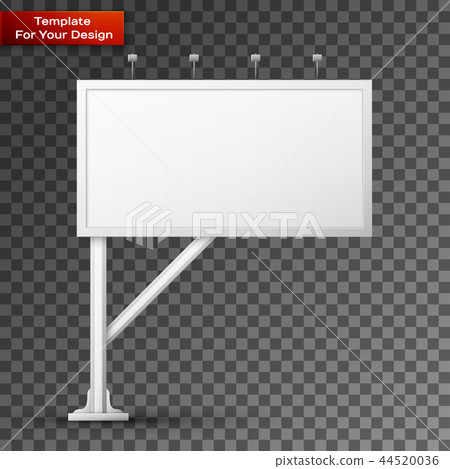 Blank billboard screen, isolated 44520036