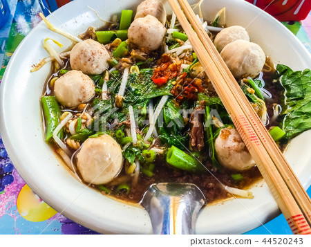 Popular street food, Kuai Tiao Moo Namtok 44520243