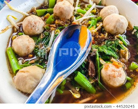 Popular street food, Kuai Tiao Moo Namtok 44520245