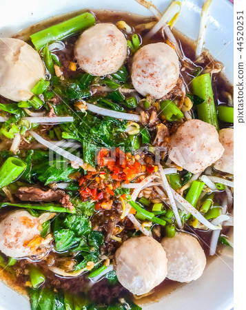 Popular street food, Kuai Tiao Moo Namtok 44520251