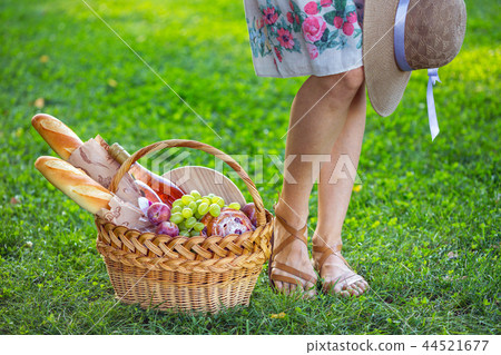 Picnic on the lawn in the park 44521677