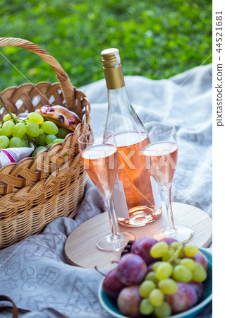 Picnic on the lawn in the park 44521681