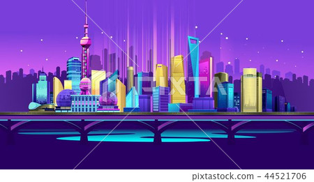 Shanghai Neon City Shanghai Neon City 44521706
