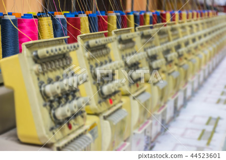 blurred colorful of sewing machine,sewing, suture blurred colorful of sewing machine,sewing, suture 44523601