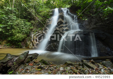cascading tropical waterfall cascading tropical waterfall 44523993