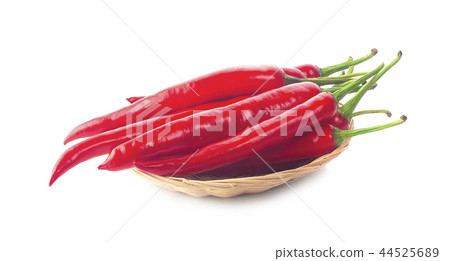 red chili pepper on white background red chili pepper on white background 44525689