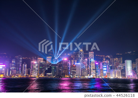 Hong Kong night view Symphony of Lights Hong Kong night view Symphony of Lights 44526118