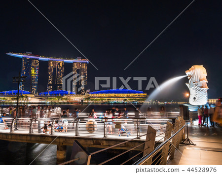 Singapore Marina Bay Night view Singapore Marina Bay Night view 44528976