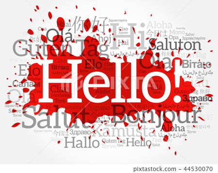 Hello word cloud in different languages Hello word cloud in different languages 44530070