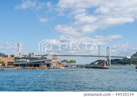 Kanmon Bridge and Karato Market 44530154