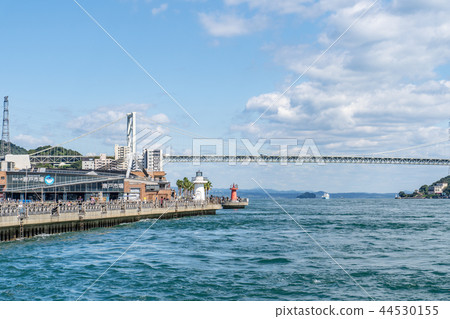 Kanmon Bridge and Karato Market 44530155