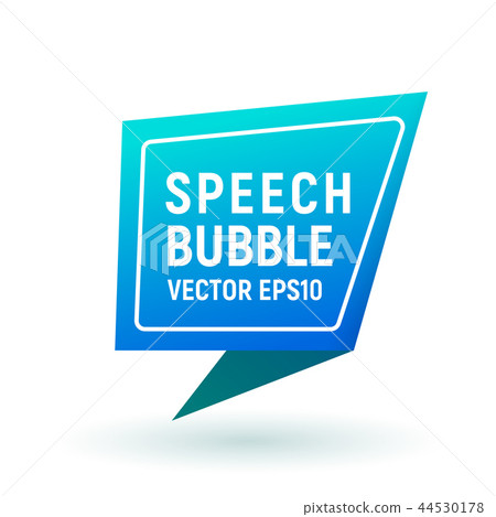 Bubble speech geometric blue. 44530178