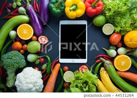 Healthy food concept of fresh organic vegetables Healthy food concept of fresh organic vegetables 44531264