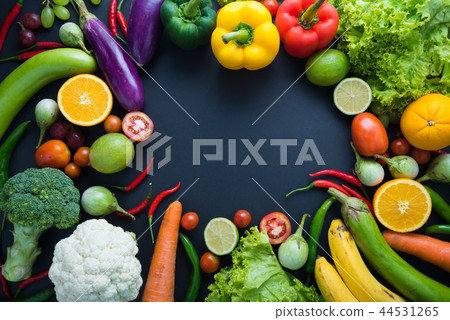 Healthy food concept of fresh organic vegetables Healthy food concept of fresh organic vegetables 44531265