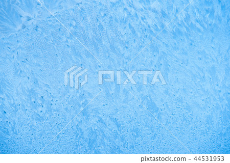 frost pattern on window in winter season, close up frost pattern on window in winter season, close up 44531953