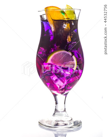 Margarita or Daiquiri cocktail with orange isolated on white Margarita or Daiquiri cocktail with orange isolated on white 44532756