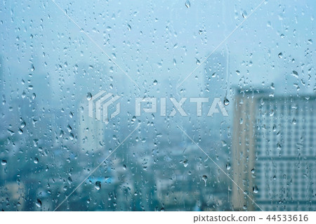 Rain drops on window Rain drops on window 44533616