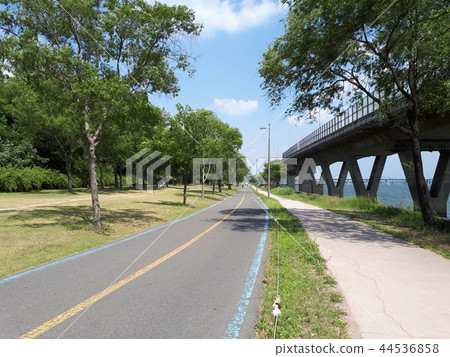 Bicycle-only road, Riverside North Road, Mapo-gu, Han River, Seoul 44536858
