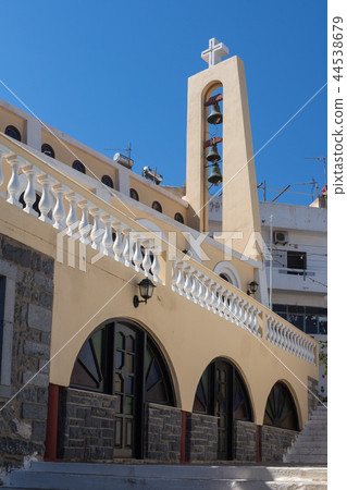 Modern belfry of a church, Greece Modern belfry of a church, Greece 44538679