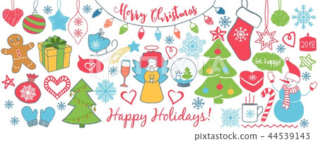 Christmas doodles banner Christmas doodles banner 44539143