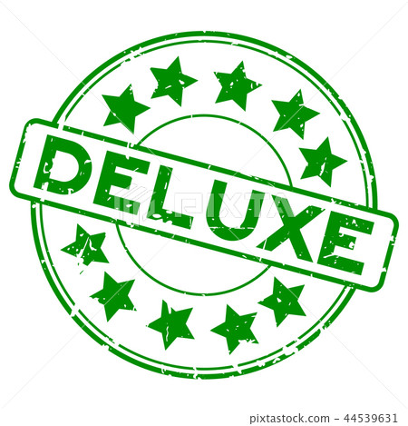 Grunge green deluxe round rubber seal stamp 44539631