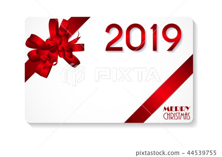 2019 Happy New Year and Merry Christmas Background. Vector Illustration 44539755