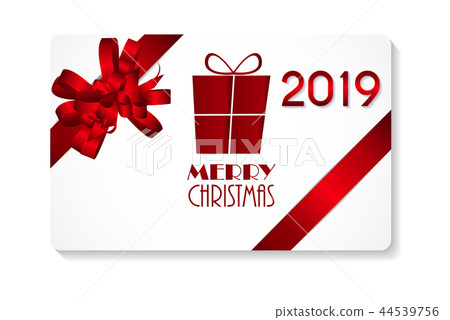 2019 Happy New Year and Merry Christmas Background. Vector Illustration 44539756
