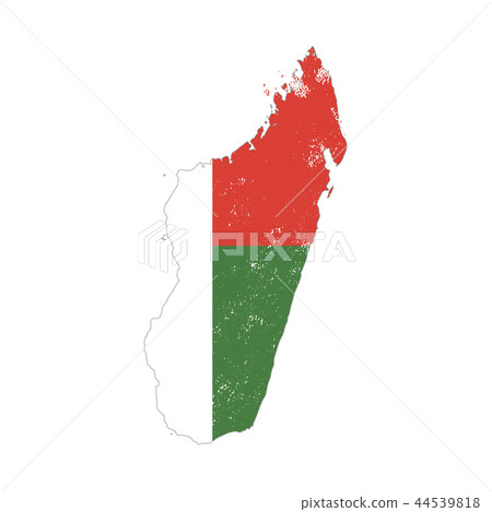 Madagascar country silhouette with flag Madagascar country silhouette with flag 44539818