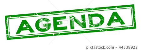 Grunge green agenda word rubber stamp Grunge green agenda word rubber stamp 44539922