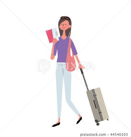 夏威夷海外旅行婦女例證 44540103