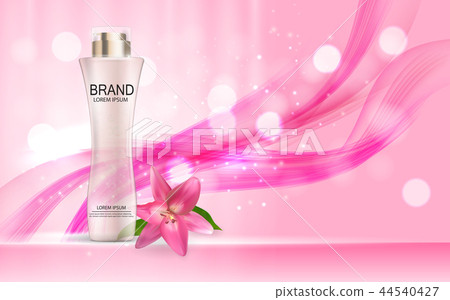 Design Cosmetics Product  Template for Ads or Magazine Background. 3D Realistic Vector Iillustration 44540427
