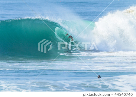 Surfer Wave Tube Surfing Action 44540740
