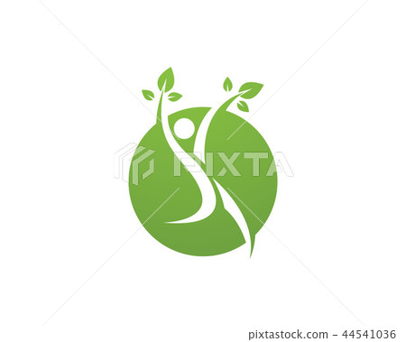 Leaf green people identity card vector Leaf green people identity card vector 44541036