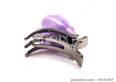 Women's plastic hair clip isolated on white Women's plastic hair clip isolated on white 44541047