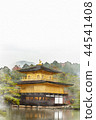 Watercolor painting of Kinkakuji, autumn leaves in Kyoto, Japan Watercolor painting of Kinkakuji, autumn leaves in Kyoto, Japan 44541408