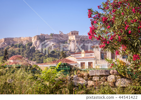 Ancient Greek ruins overlooking the Acropolis Ancient Greek ruins overlooking the Acropolis 44541422